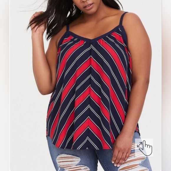 Torrid 2X Patriotic Americana Cami with Adjustable Spaghetti Straps - Picture 1 of 8
